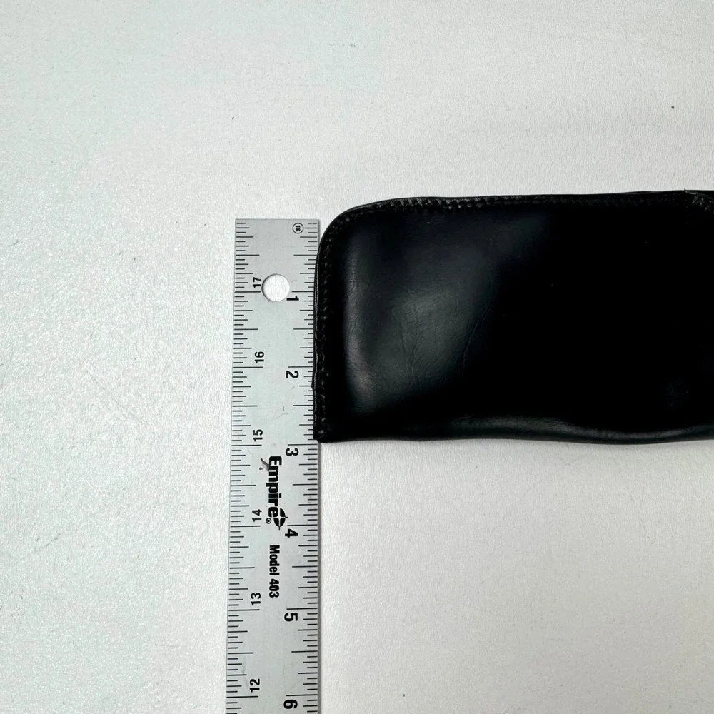 Vintage Swinger Leather Eyeglass Glasses Case Holder Belt Loop Clip Black Swivel